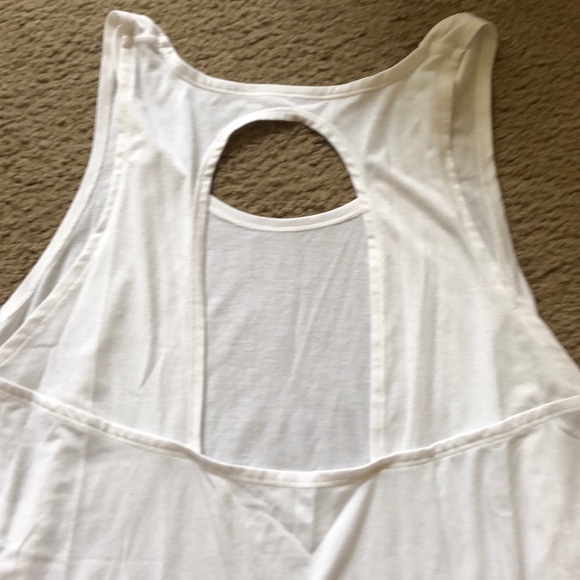 White athleta tank top. Open back - Picture 3 of 4